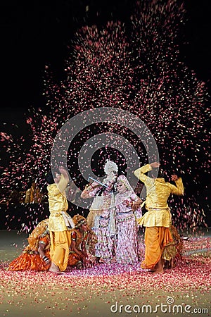 Holi Dance India Editorial Stock Photo